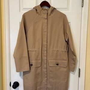 Women's Tan Hooded Jacket